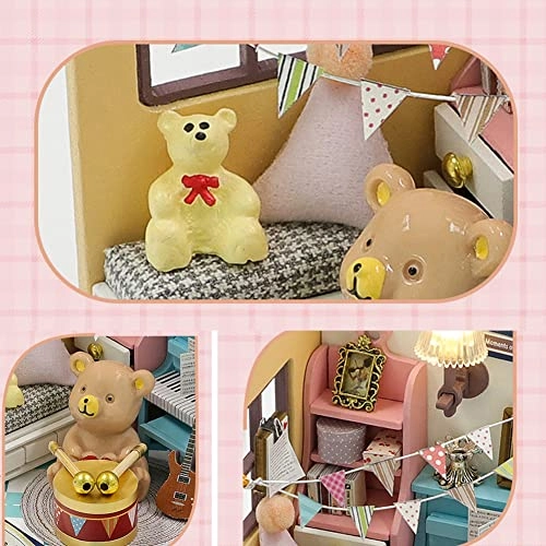 Miniature Wooden Dollhouse Furniture Kit - Creative Room 1:24