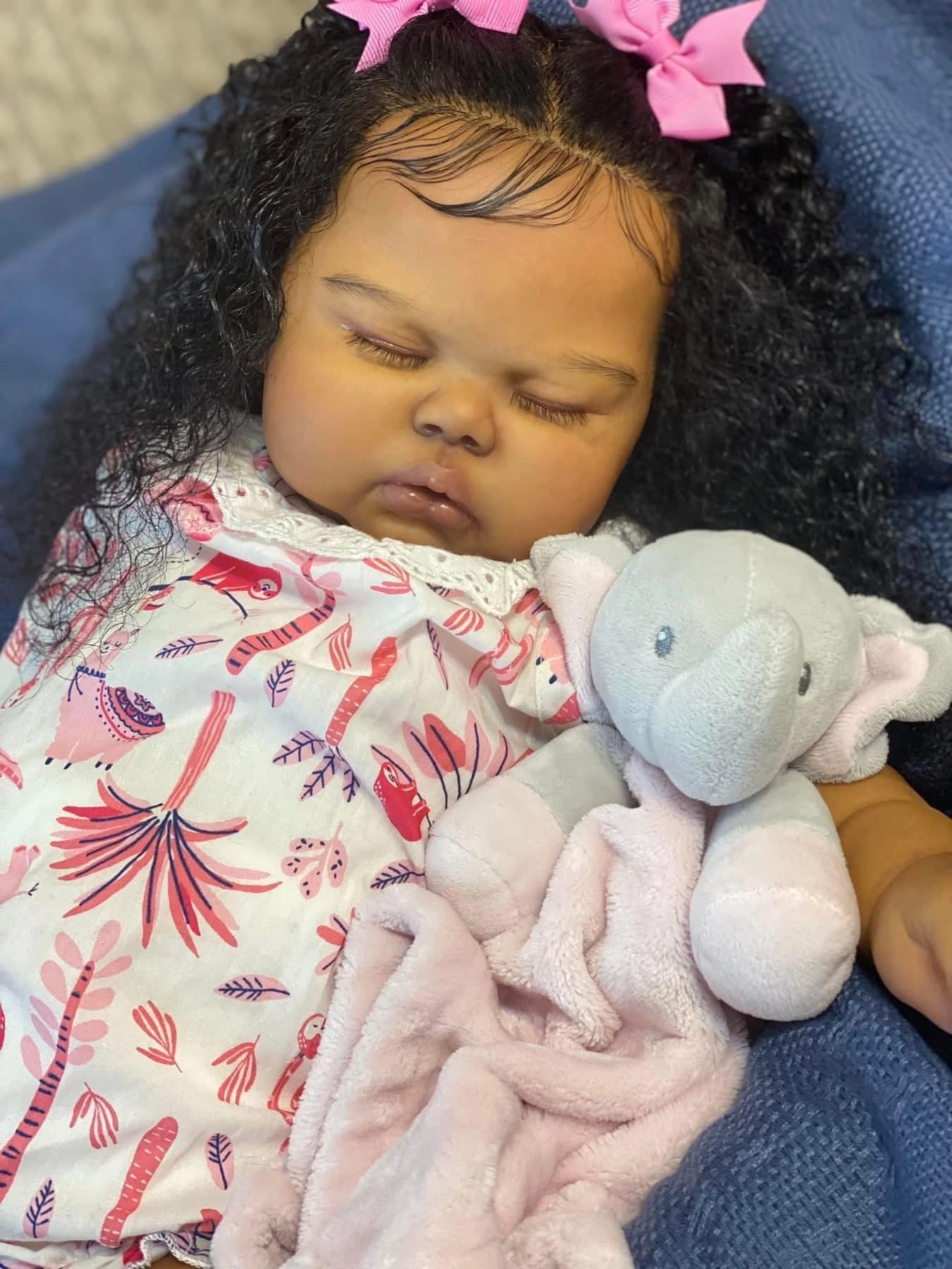 Reborn Baby Doll - 19 in Silicone Girl African American