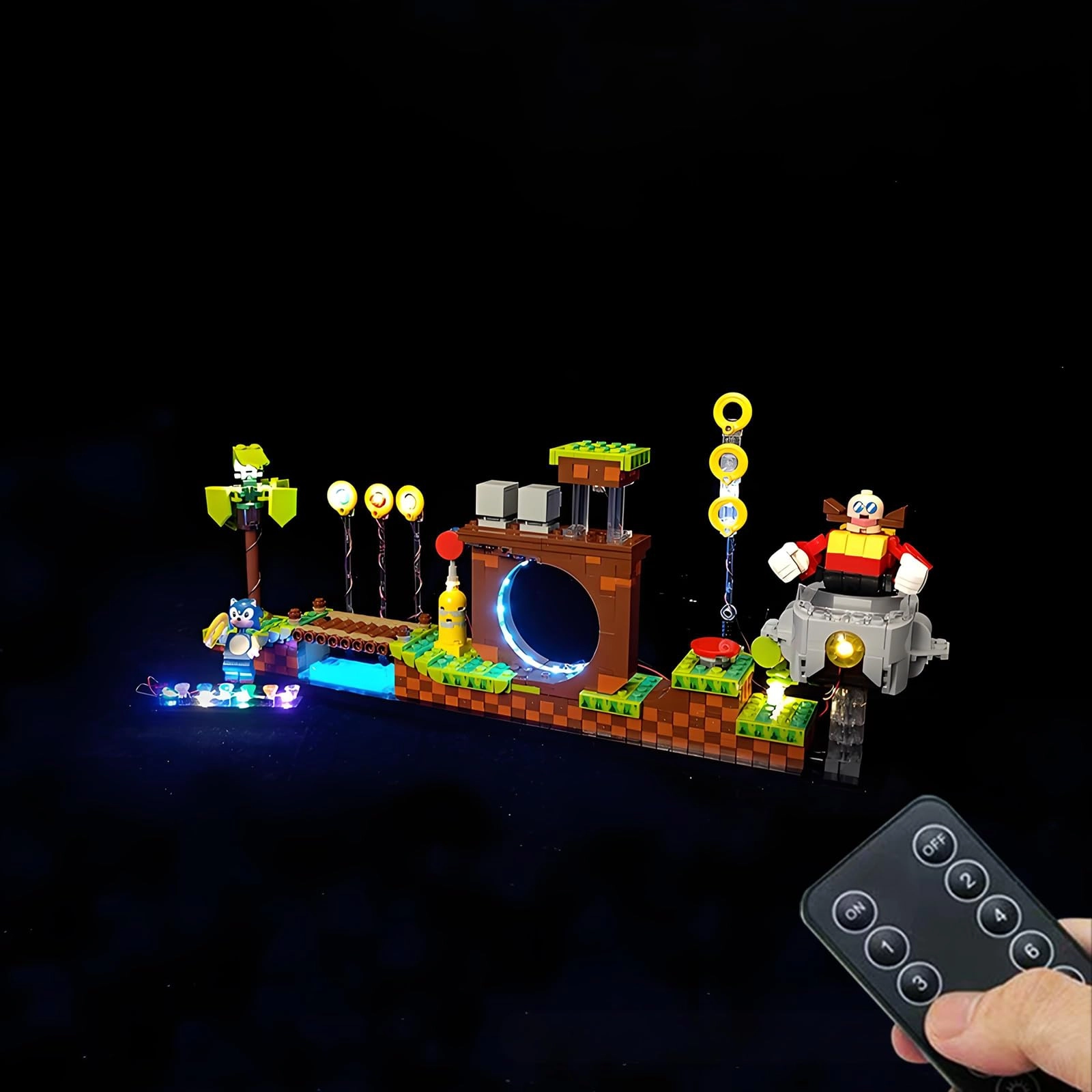 ShanChuangQi RC LED Light Kit for Lego 21331 - USB Green Hill Zone
