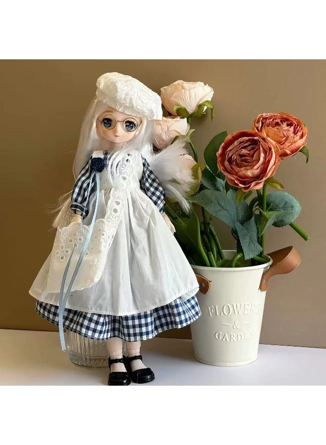 BJD Ball Jointed Blythe Smart Doll - 1/6 30CM + Hairpin + Glasses + Shoes