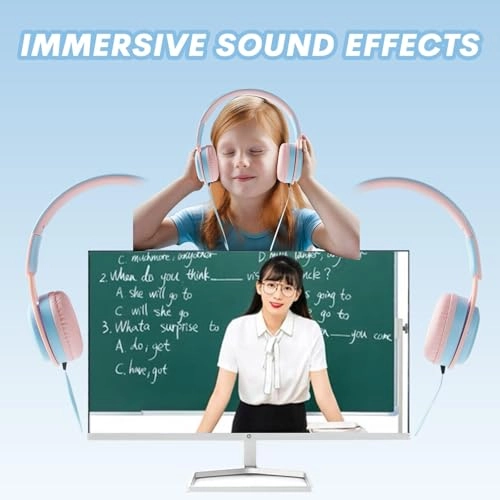 Children's Headphones - Wired Over Ear Foldable