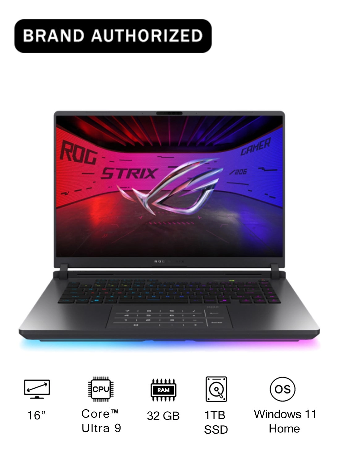 ROG Strix G16 90NR0LG1-M00840 - 16'' Core Ultra 9 275HX 32GB RAM 1TB SSD