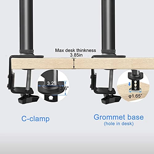 Single Head and Plate Vesa Pole Mount Bracket - 1 27inch 75x75mm 100x100mm