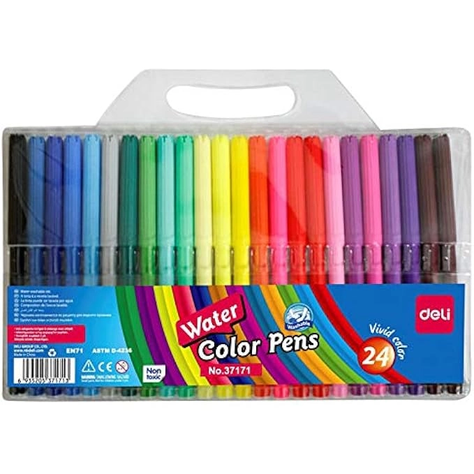 Kidwala Water Color Pens - 24 Pieces Assorted Colors