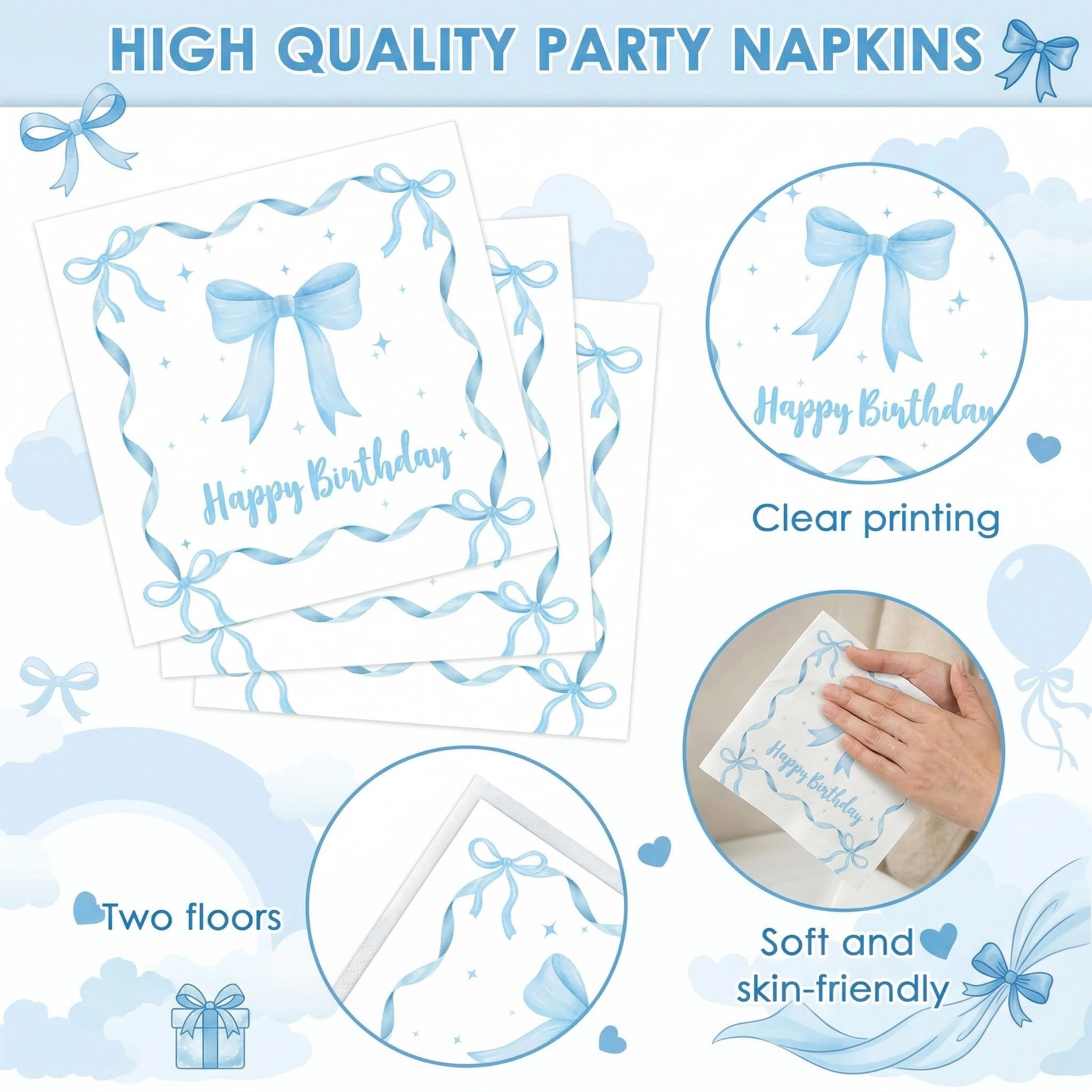 Happy Birthday Party Decorations Tableware Set - 96 Pcs