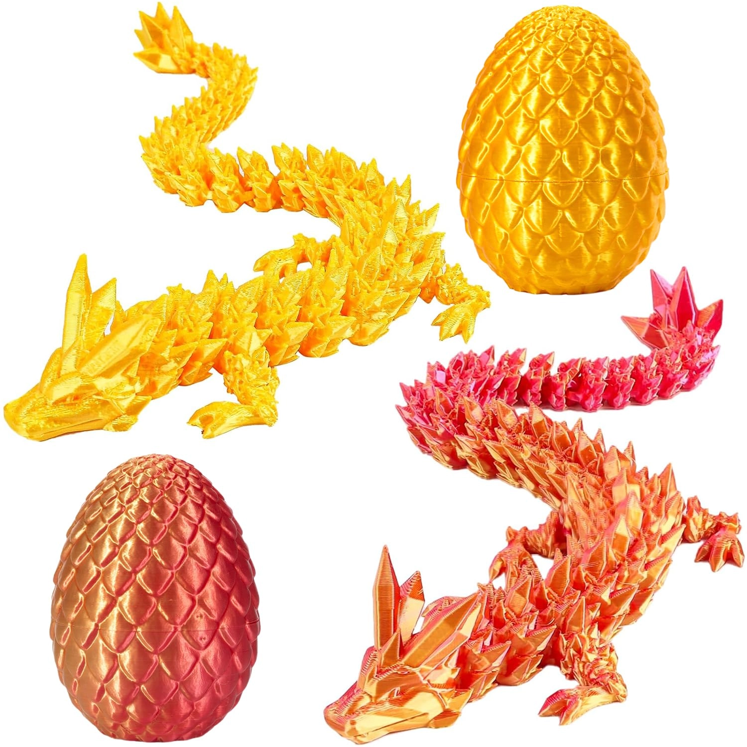 yrpacfb 3D Printed Dragon in Egg - 2 Pack