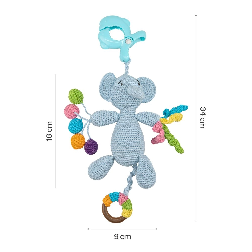 Crochet Ring Rattle Toy - Suitable for 0 month & above premium cotton yarn Tiger