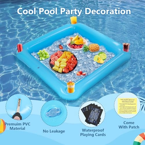 Floating Game Table - 40"x40" Waterproof Playing Cards