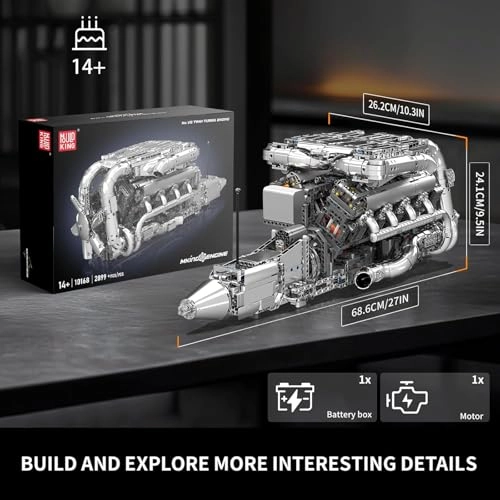 V8 Twin-Turbo Engine (10168) - Battery and Motor