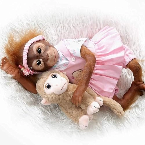 Reborn Monkey Doll - 22 Inches 55 cm Silicone Ages 3+