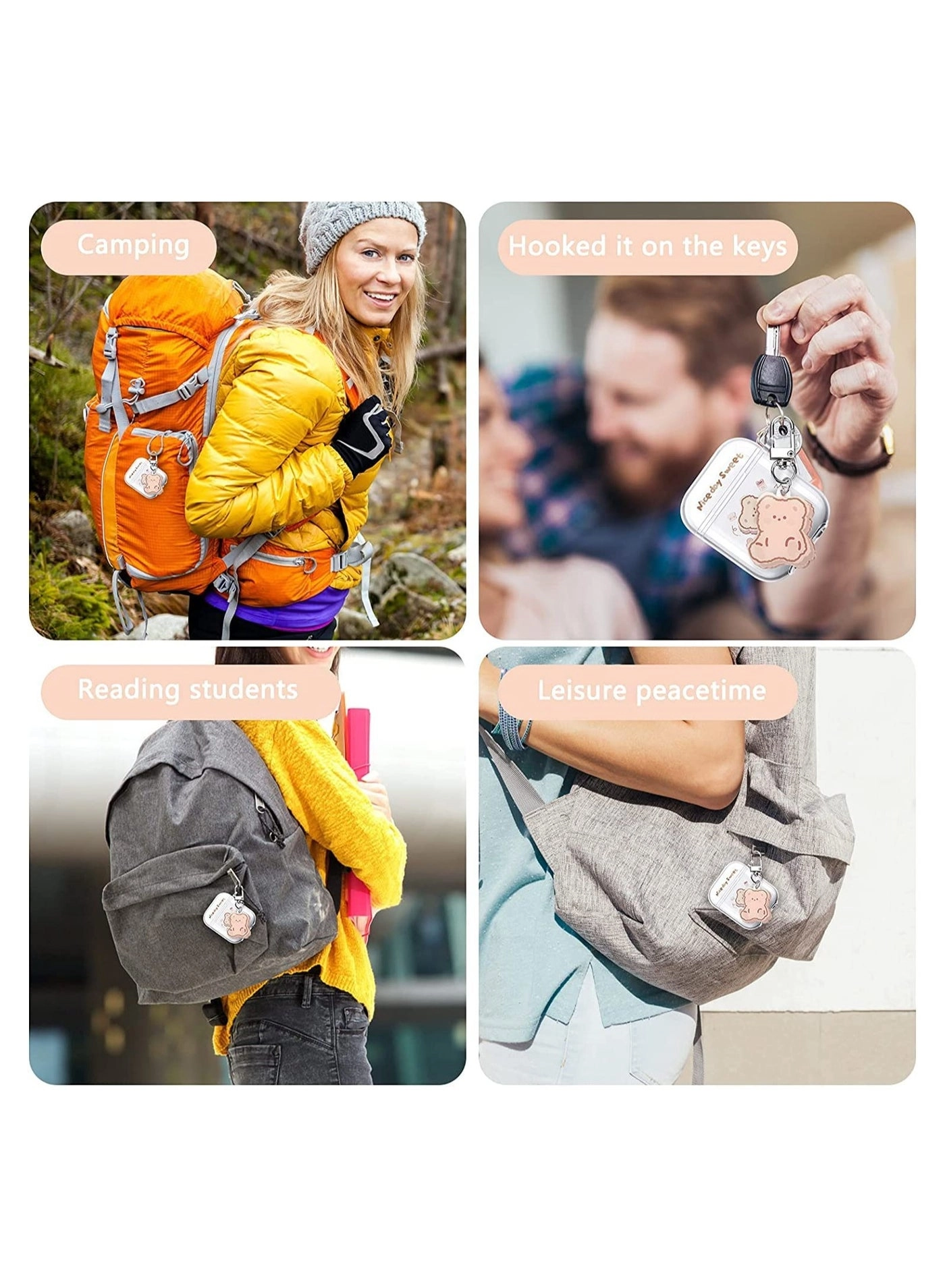 Case for AirPods 2&1 - Protective Bear Keychain