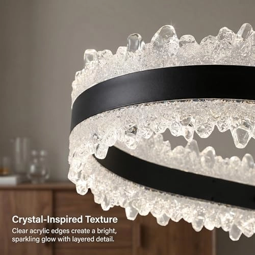 LED Ring Chandelier Oval - 3000K/4500K/6000K Stepless Dimming