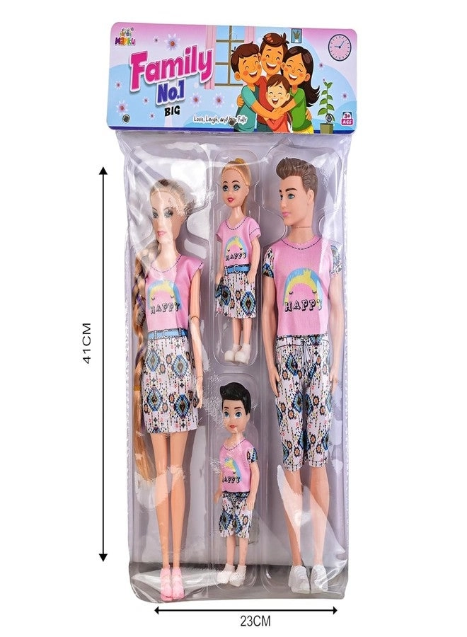 Family Doll Set - Set of 4 for Girls