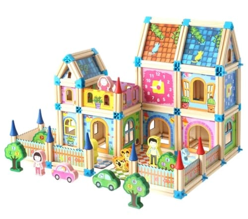 Master of Architecture - Wooden Castle Doll House Set Figures Car