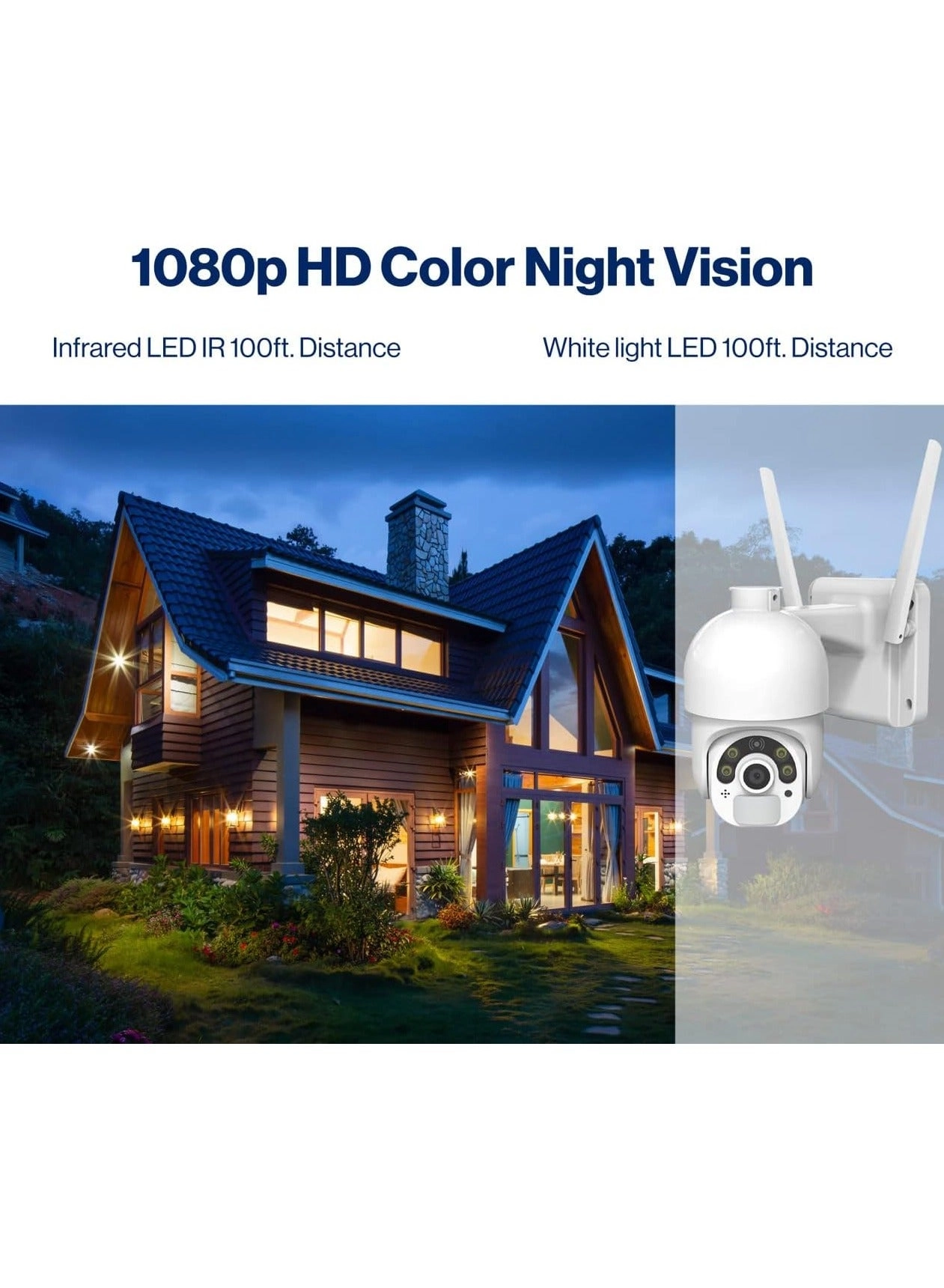 Solar Outdoor Security Camera 1080P