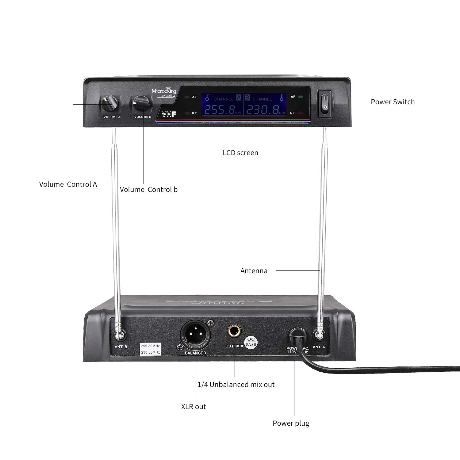 MK3002-2 - 2 wireless microphone VHF