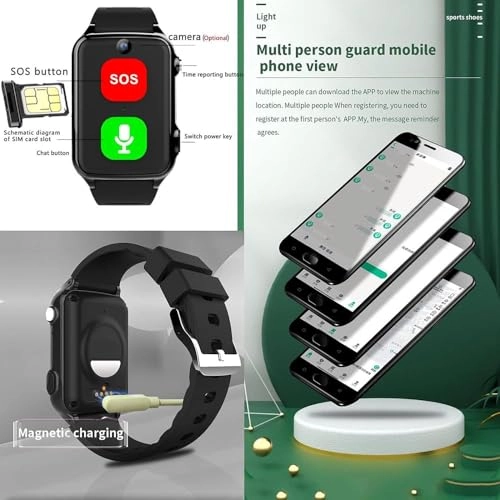 Emergency Call Bracelet - 850mAh Black Heart Rate Monitor