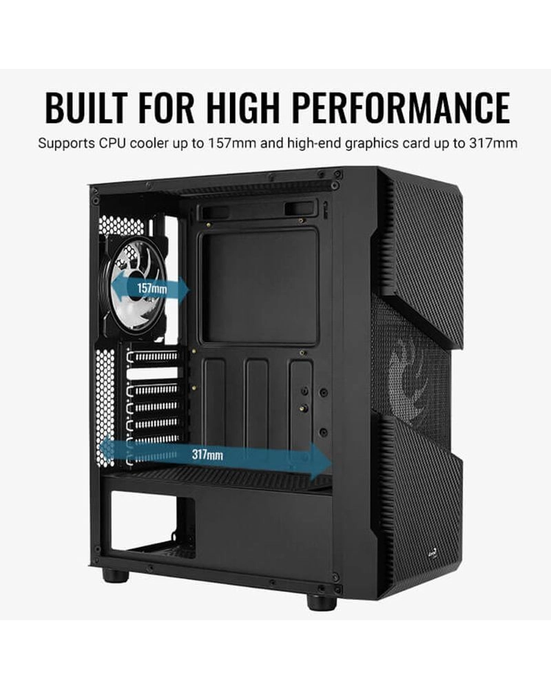 Menace Saturn - full tempered glass side panel