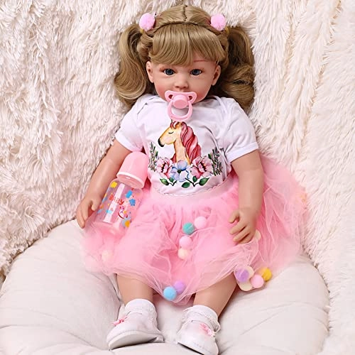 Rebirth Baby Doll - 48cm/58cm Silicone Limbs Cloth Body Panda Clothes Gift Set