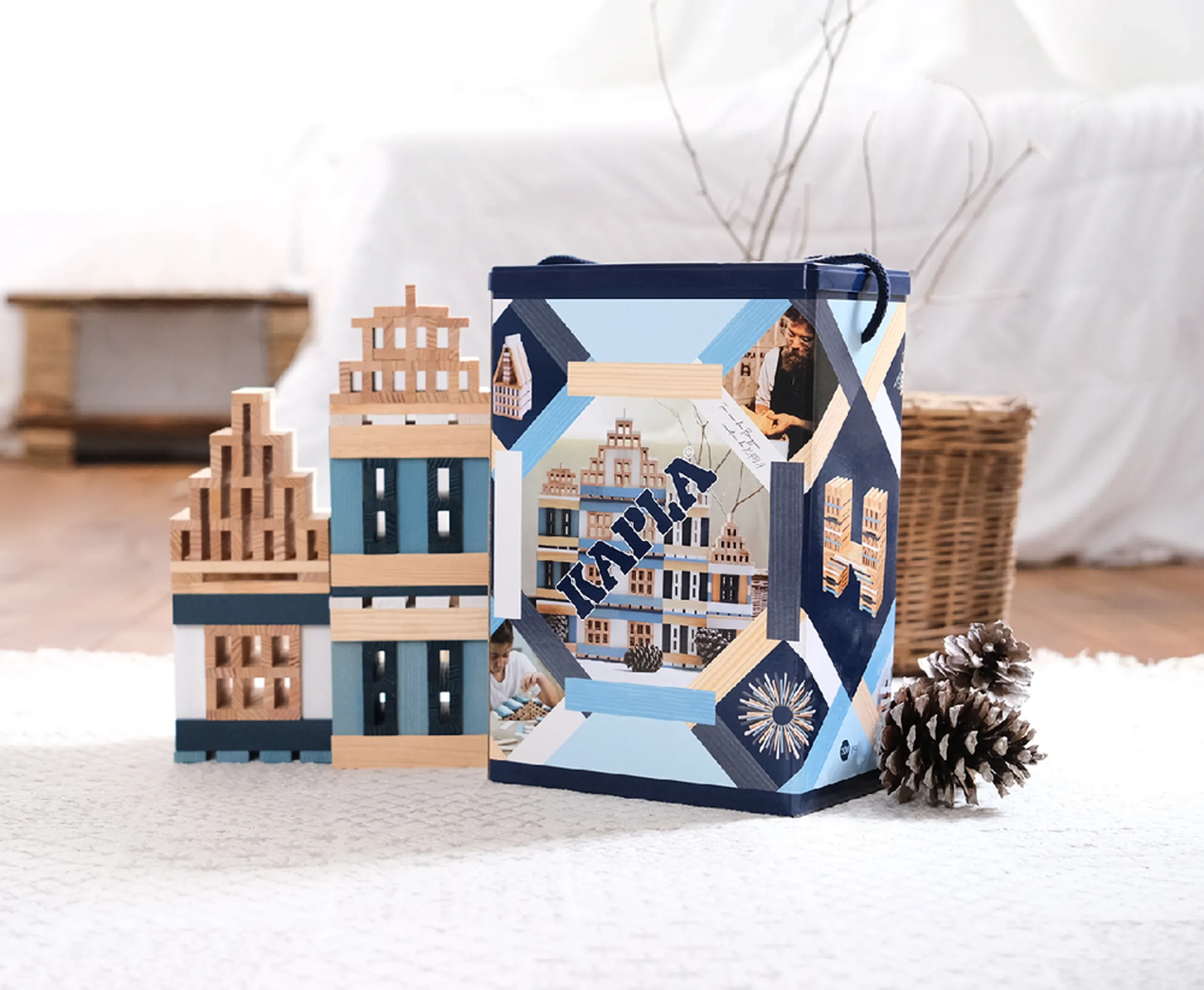 Wooden Building Blocks - 200 pcs
