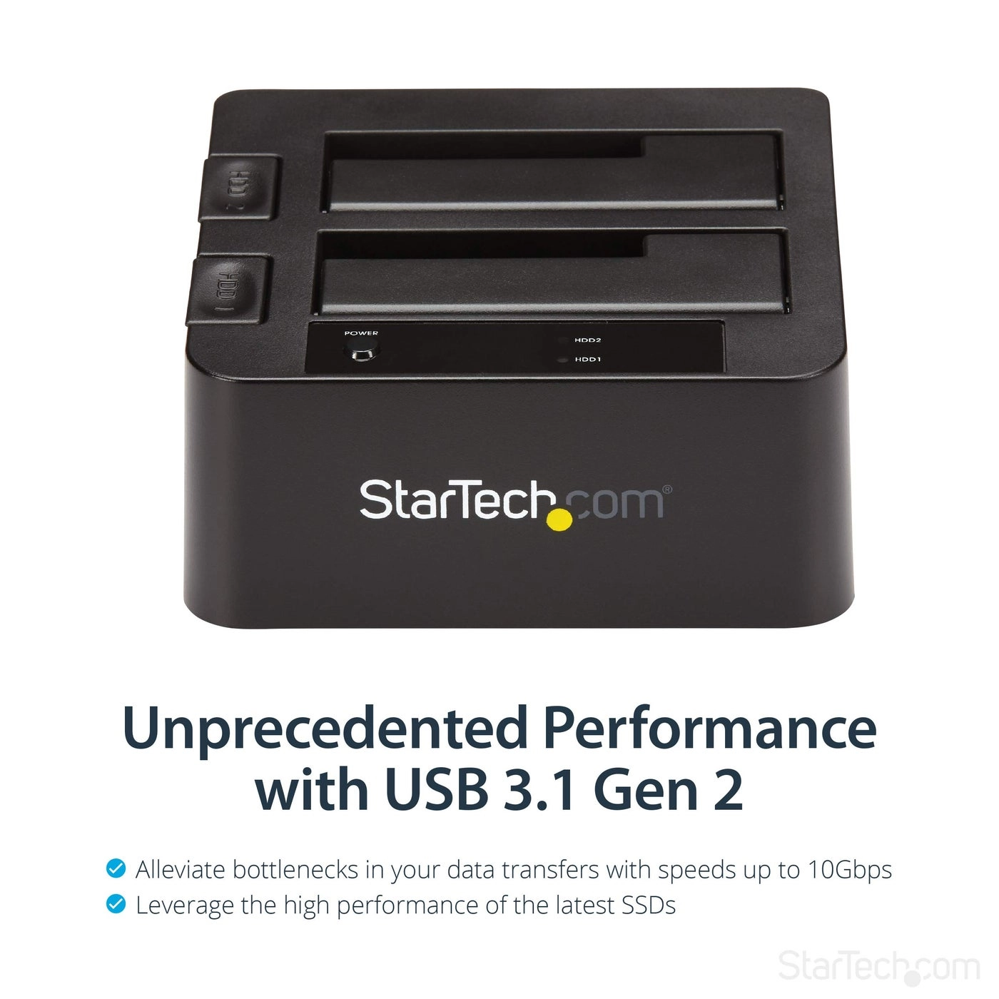 Dual-Bay USB 3.1 to SATA Hard Drive Docking Station - Dual-Bay