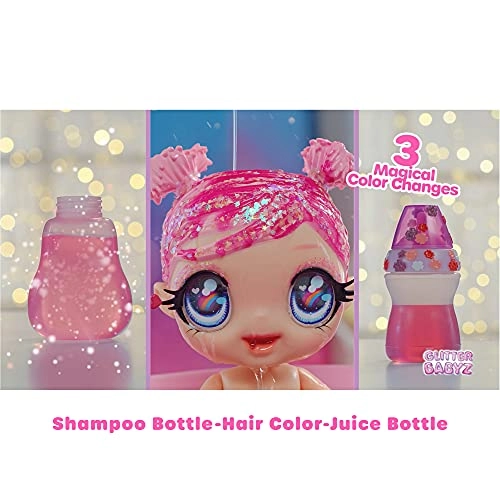 Solana Sunburst Baby Doll - Glitter Pink Hair 3 Color Changes Ages 3-5+