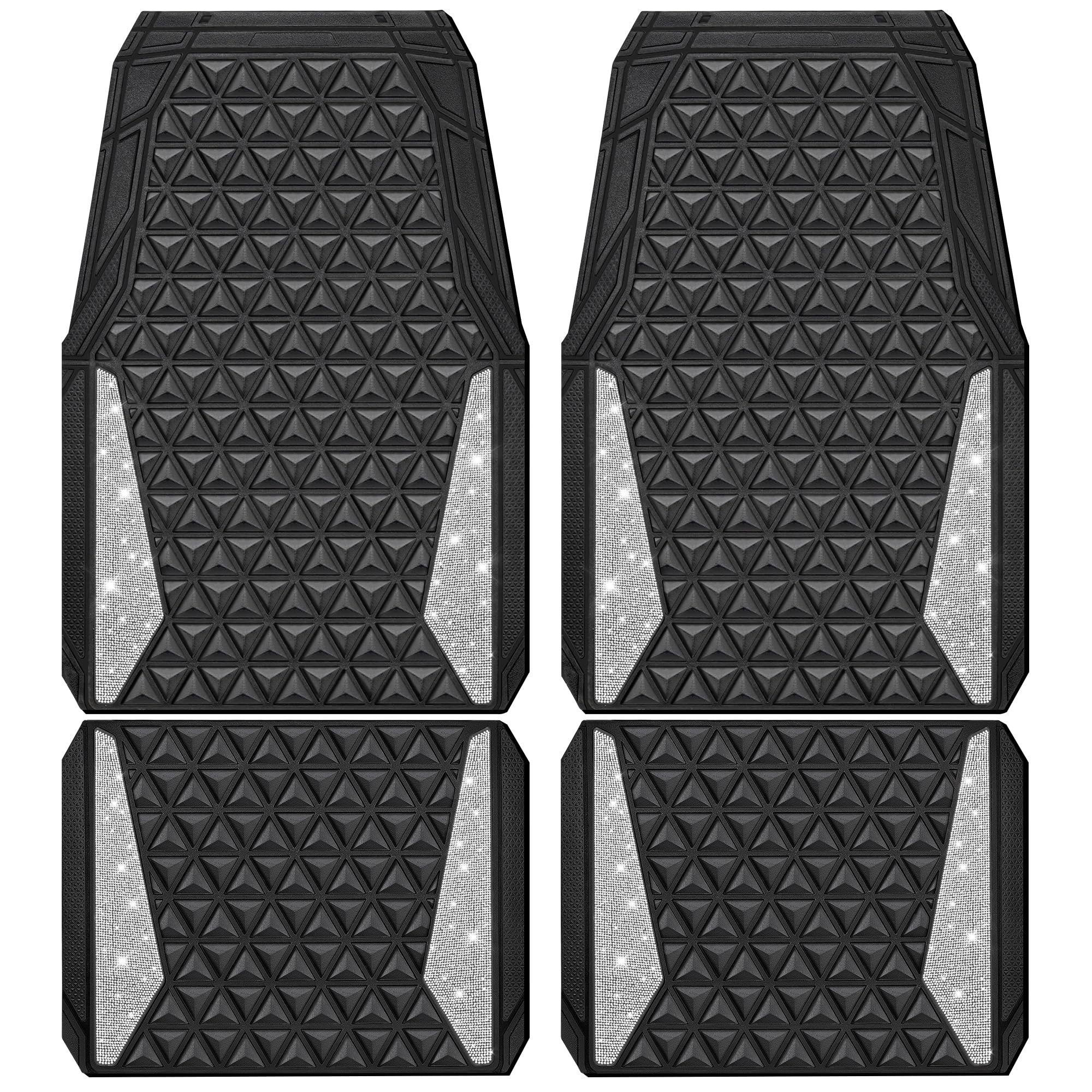 Bling Diamond Car Mats - 4.0 Count Universal Fit