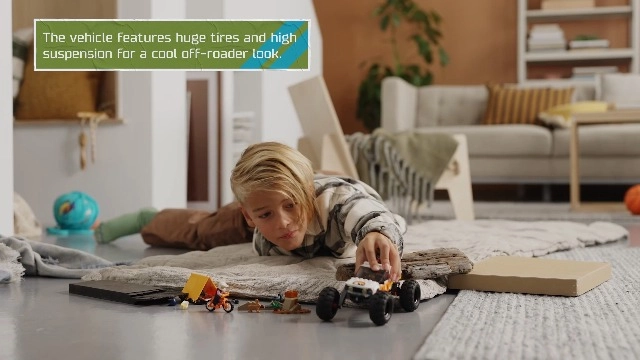 City 4x4 Off-Roader Adventures Camping Set (60387) - Monster Truck Style Working Suspension