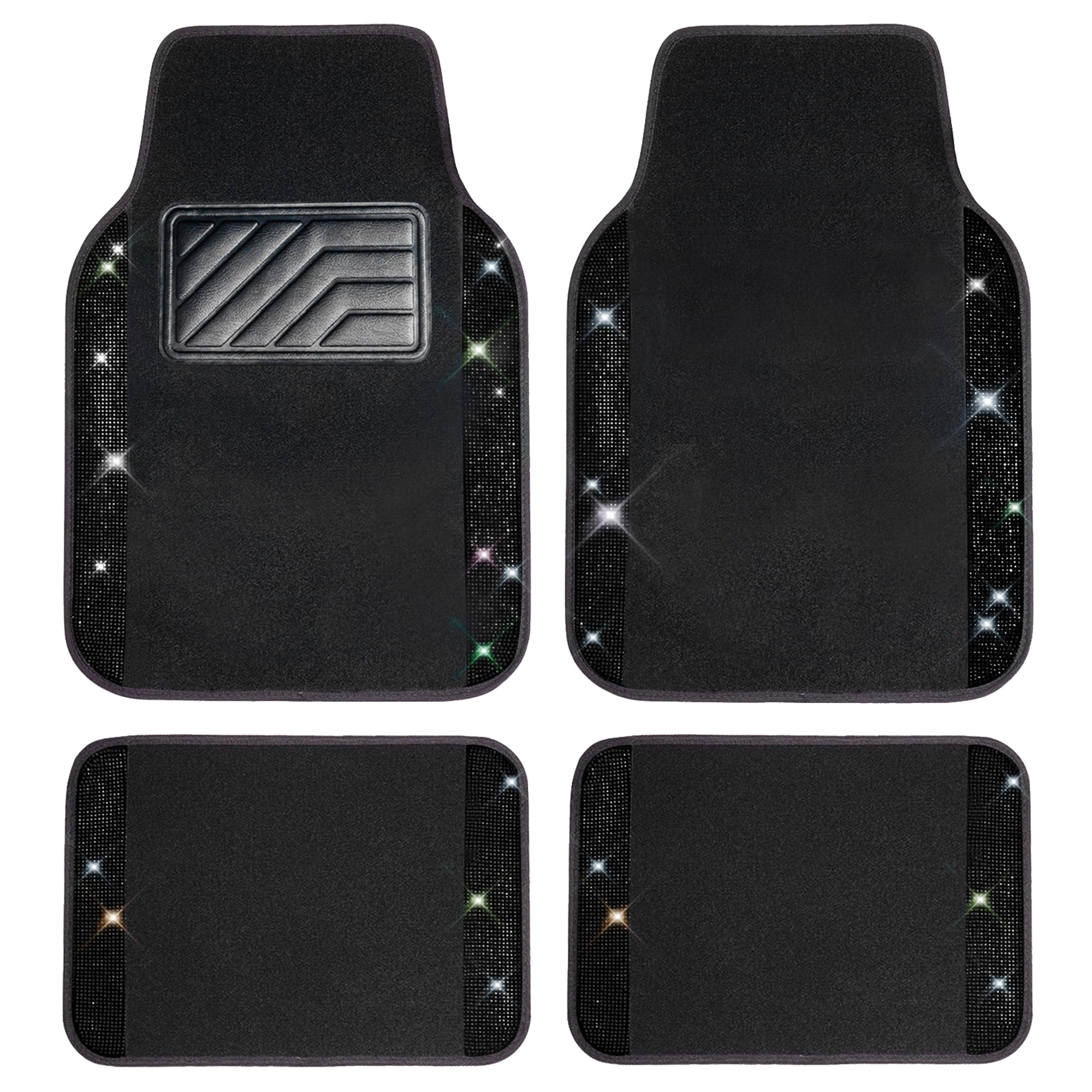 Bling Diamond Car Mats - 4.0 Count Universal Fit