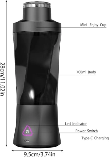 Portable USB Rechargeable Juicer Blenders - 360W 700ml