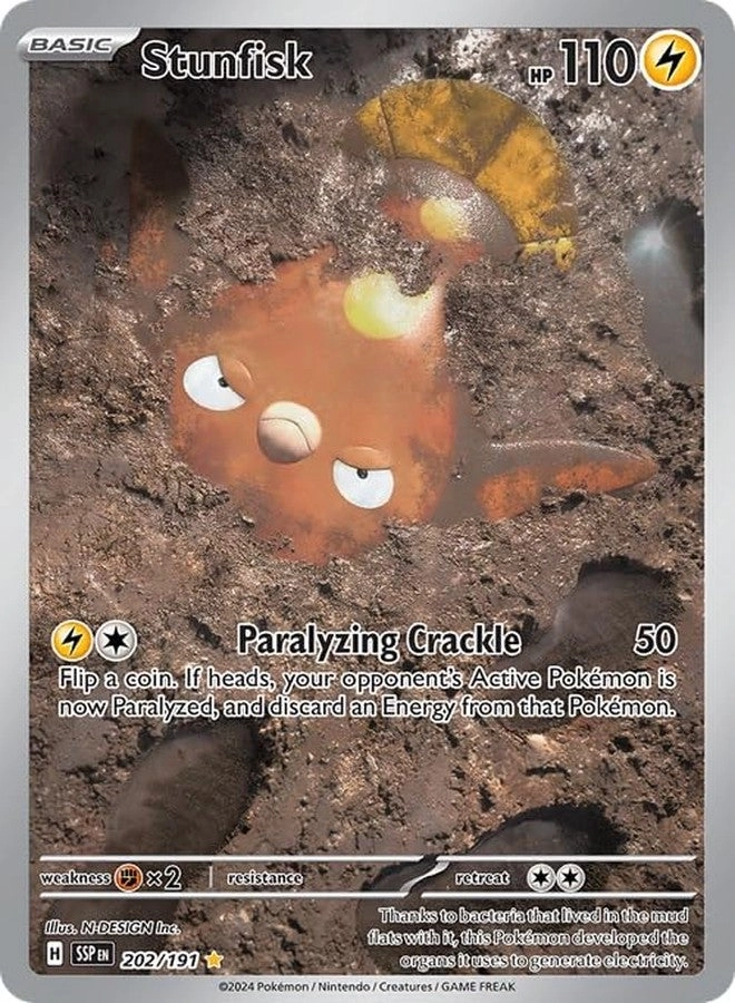 Pokémon Stunfisk 202/191 - Illustration Rare Foil Card