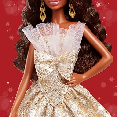 Signature 2025 Holiday Fashion Doll - Black Hair Silver & Gold Gown Ages 6+