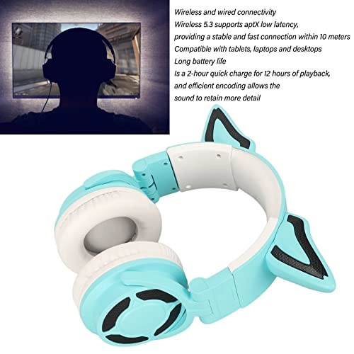 RGB Cat Ear Headphones Wireless Headset