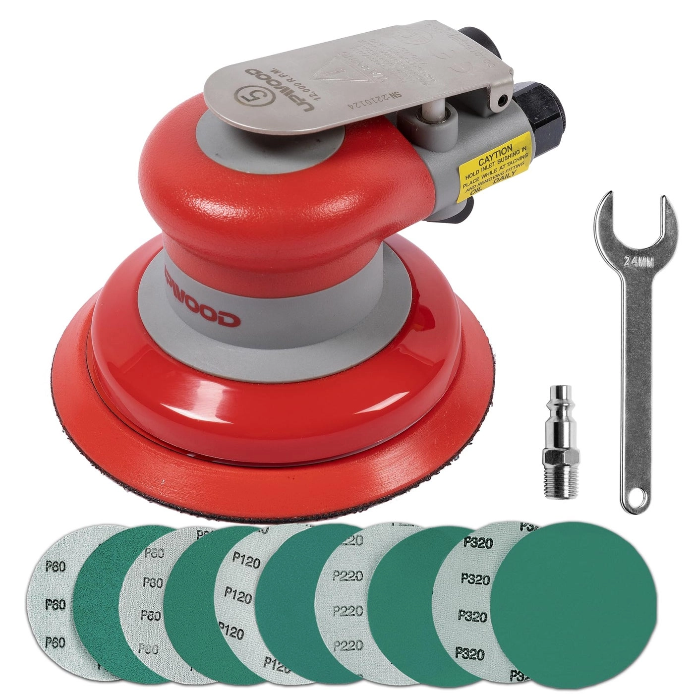 Pneumatic random orbital sander - 5inch 12000 RPM