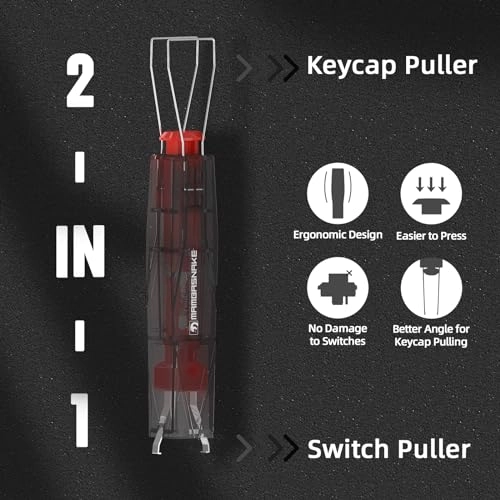 2-in-1 Keycap Switch Puller - 304 Stainless Steel Blue