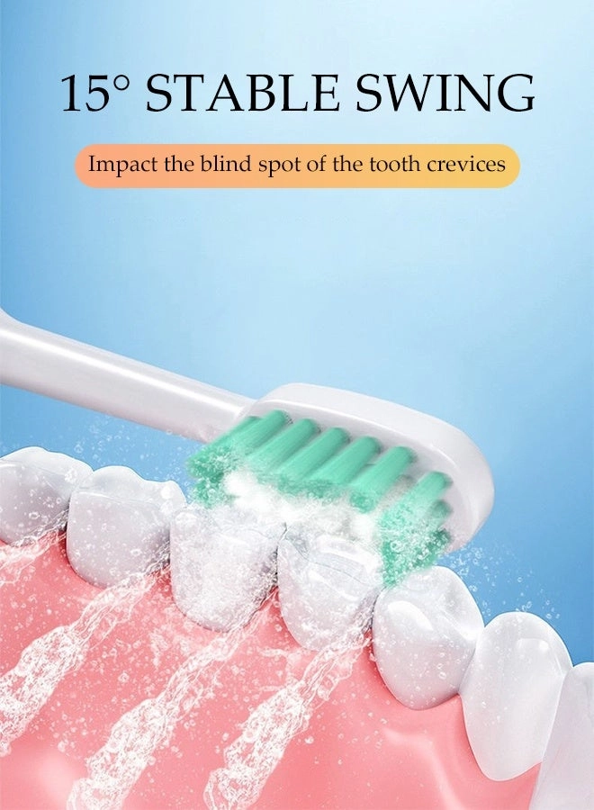 Sonic Electric Toothbrush - 3 Brush Heads Rechargeable 5 Cleaning Modes