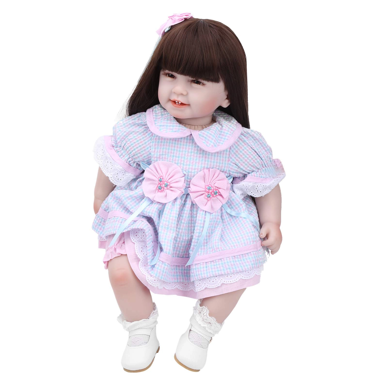 Baby Doll - 55cm Full-body silicone brown hair