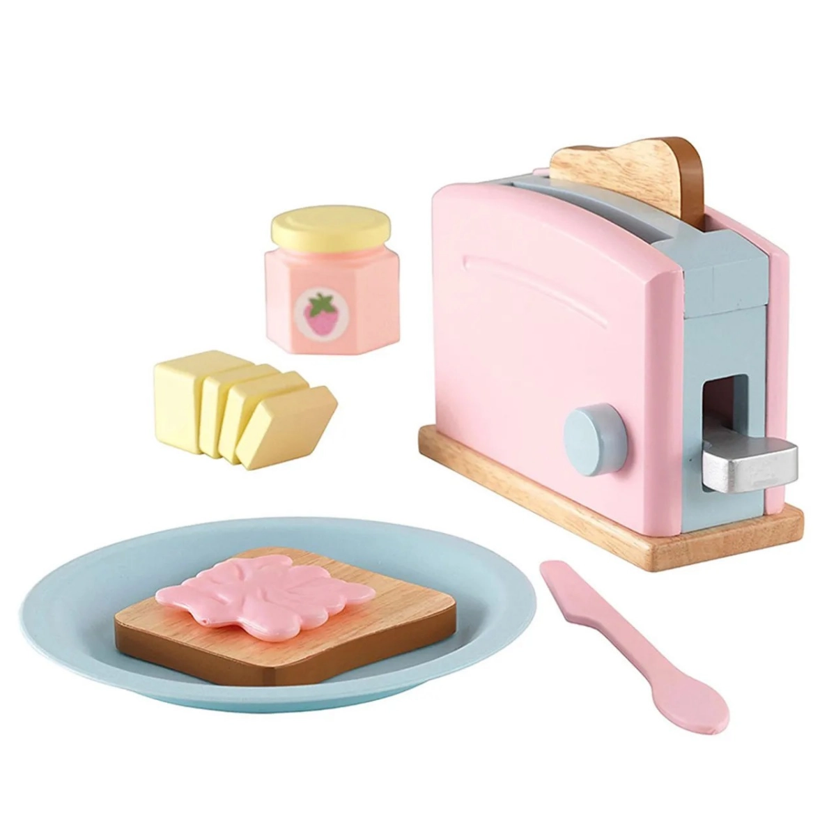KidKraft Pastel Toaster Set - 8 pcs (DBT-63374)
