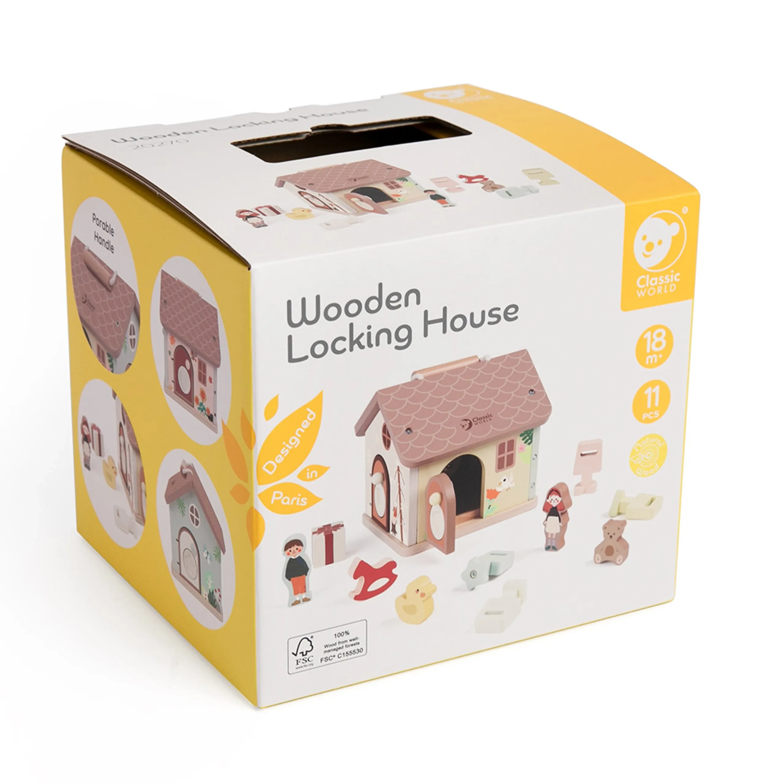Wooden Locking House - 11 pcs (30284065-CIHL-20270)