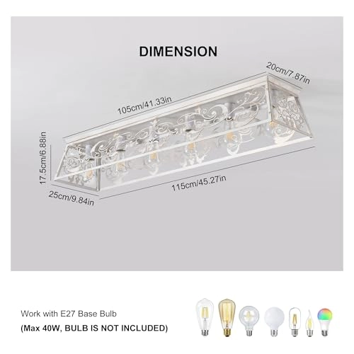 Metal Caged Ceiling Light - Dimmable