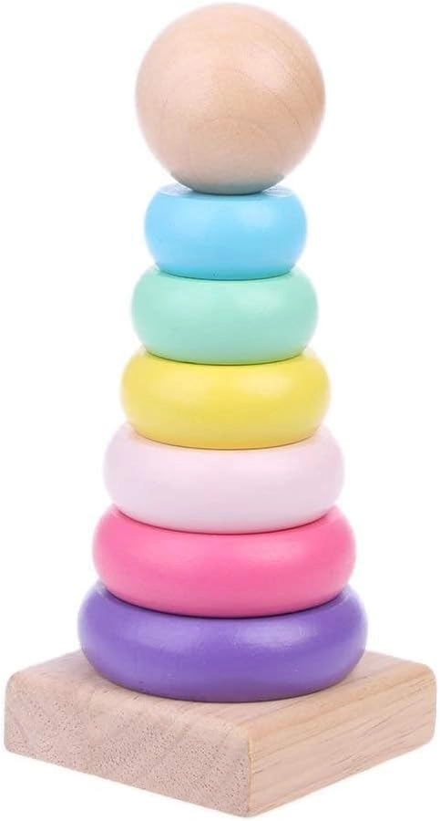 SHINETOY ENTERTAIN KIDS Stacking Ring Tower - 6–24 Months 7 pieces