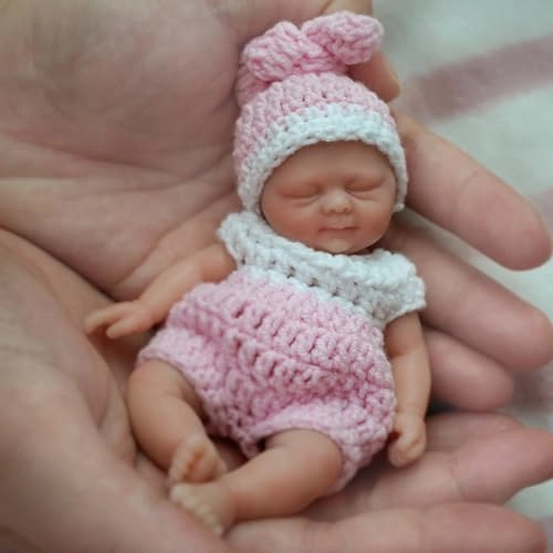 Reborn Baby Doll - 4.5 inch Silicone Girl Ages 3+