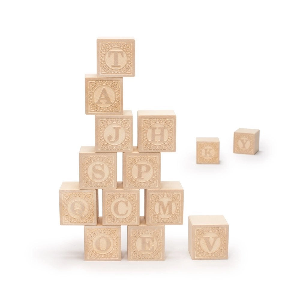Uppercase Alphablank Blocks - 24 months and up 14 pieces