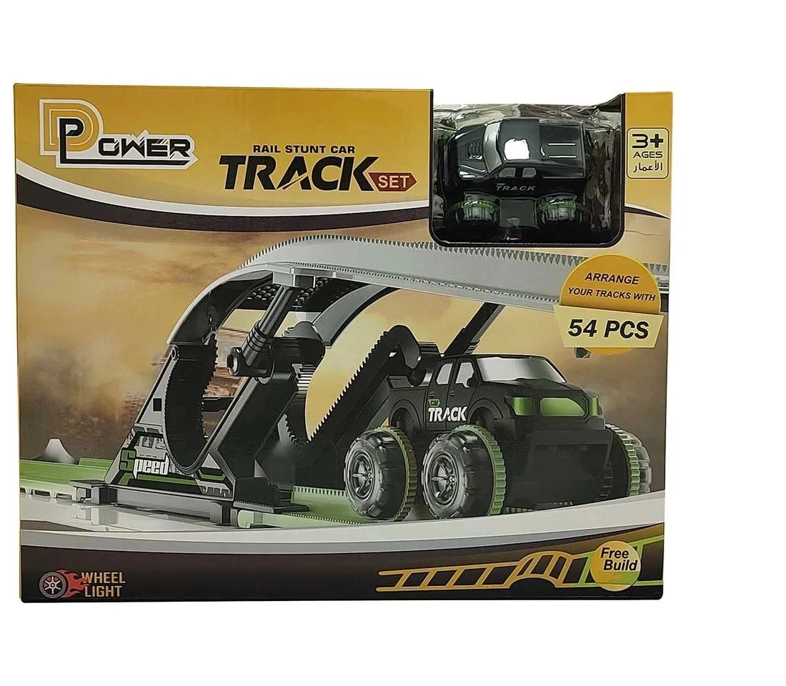 Rolling Stunt Car Track - 54 Pcs