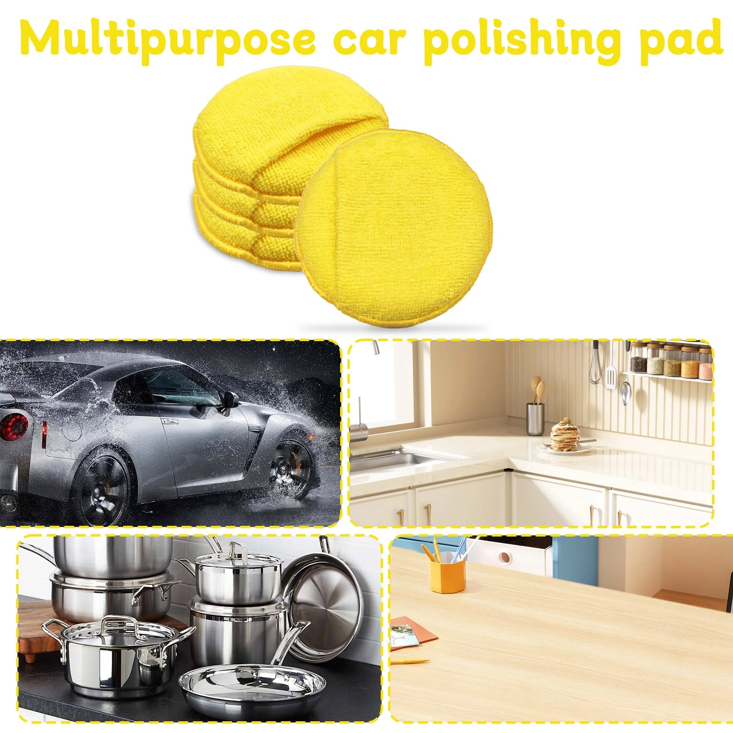 Microfiber Car Wax Applicator Pads