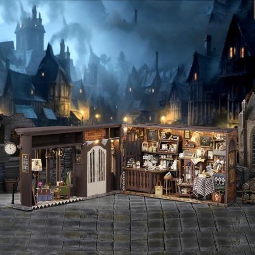 Miniature Wooden Dollhouse Building Kit - 3D Mini Coffee House