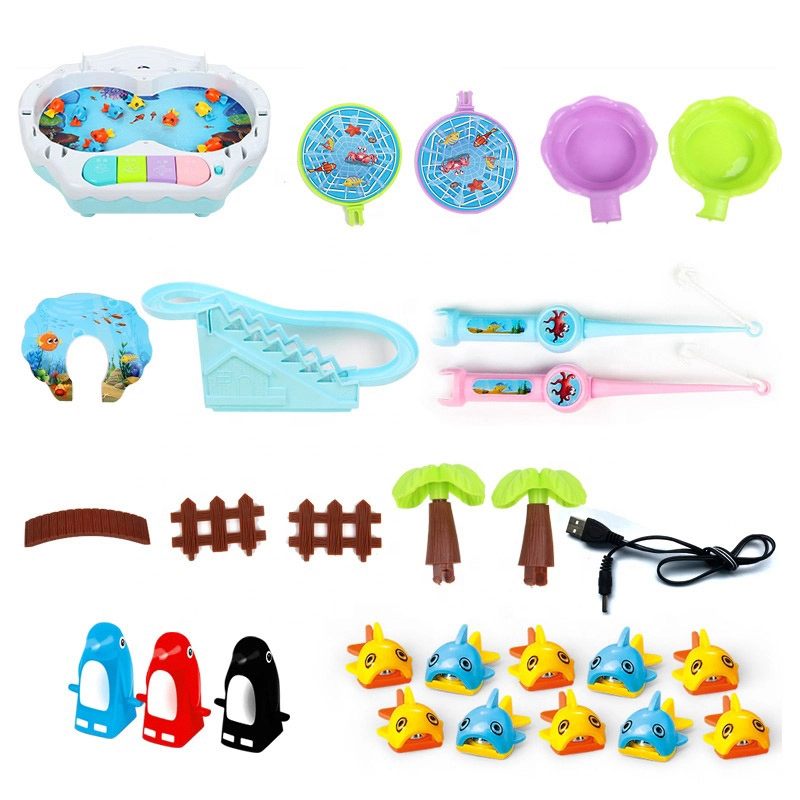 Penguin Slide & Fishing Game - 2-in-1 Pink