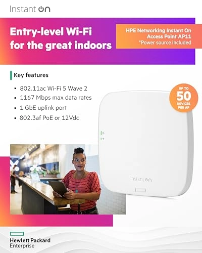 Instant On AP11 - 2x2 WiFi Power Adapter Included