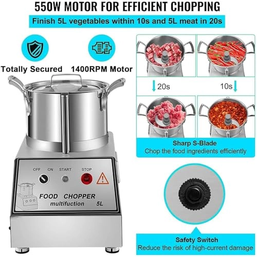 Electric Vegetable Chopper - 6L/9L/15L 1200W/1800W