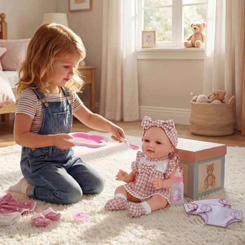 Reborn Baby Doll - 17 Inch Vinyl Cotton Girl Ages 3+